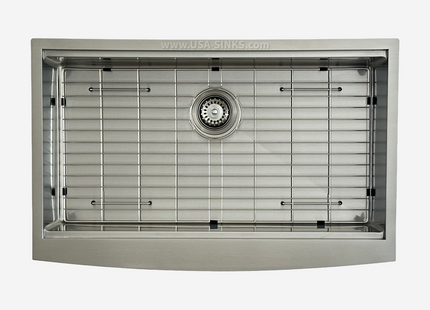 33" x 21" Farmhouse Workstation Undermount Single Bowl, 10mm Radius, 18-Gauge Stainless Steel Sink