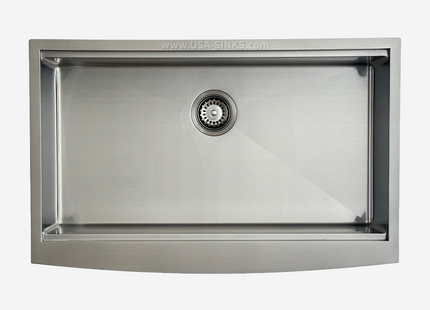 33" x 21" Farmhouse Workstation Undermount Single Bowl, 10mm Radius, 18-Gauge Stainless Steel Sink