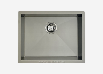 23" x 18" Zero Radius Undermount Single Bowl, 18-Gauge Stainless Steel Sink