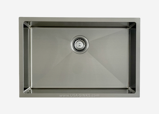 27" x 18" Undermount Single Bowl, 10mm Radius, 18-Gauge Stainless Steel Sink