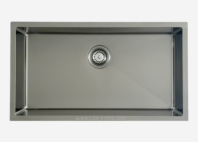 32" x 18" Undermount Single Bowl, 10mm Radius, 18-Gauge Stainless Steel Sink