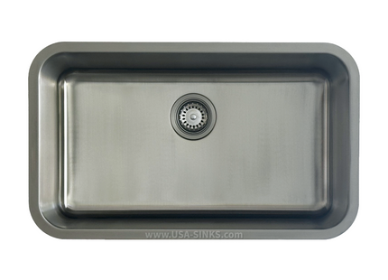 32" x 18" Undermount Single Bowl, 18-Gauge Stainless Steel Sink