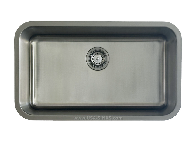32" x 18" Undermount Single Bowl, 18-Gauge Stainless Steel Sink