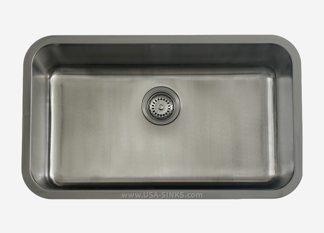 32" x 19" Undermount Single Bowl, 18-Gauge Stainless Steel Sink