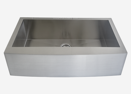 36" x 21" Farmhouse Undermount Single Bowl, Zero Radius, 18-Gauge Stainless Steel Sink