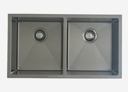 31" x 18" Undermount Double Bowl, 10mm Radius, 18-Gauge Stainless Steel Sink